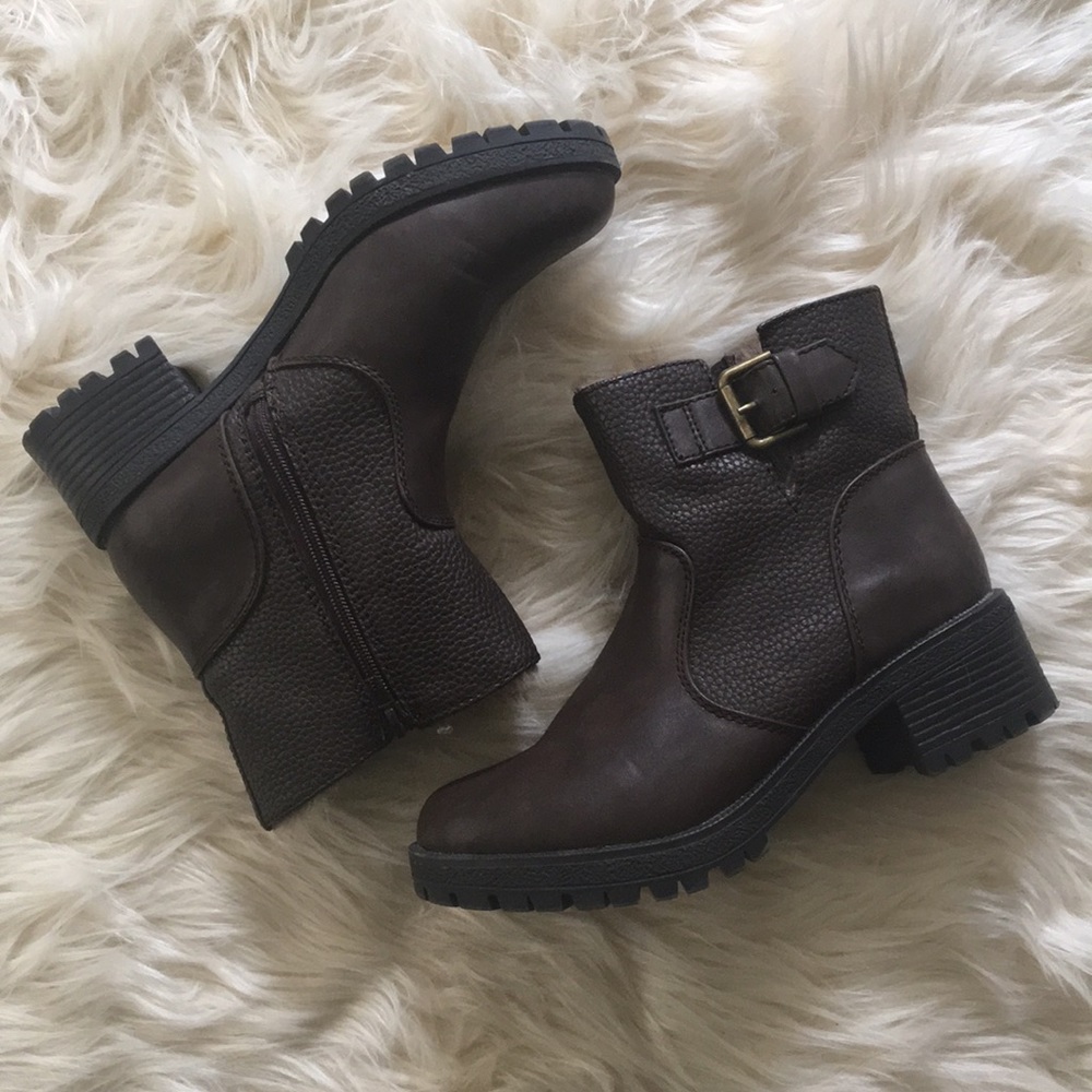 Brown booties (Justfab) Firm price